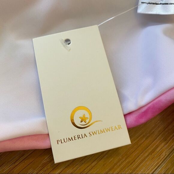 NWT-PLUMERIA Tie Dye/Unicorn “Ariel” High Cut Leg Light Padding Top Bikini - Picture 11 of 13